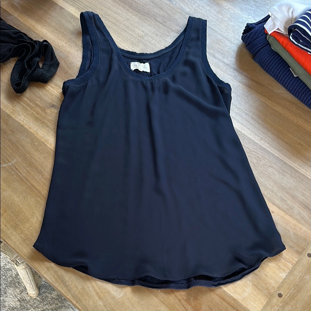 Women's Navy Sleeveless Top